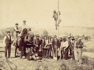 Militair Telegrafisch Korps, Leger van de Potomac, Berlijn, oktober 1862 door Alexander Gardner