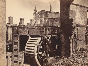 Molen, Richmond, Virginia, ca. 1865 door Alexander Gardner