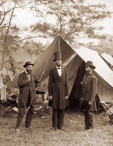 President Lincoln op het Antietam Slagveld door Alexander Gardner
