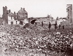 Ruïnes aan het einde van de Richmond en Petersburg spoorbrug, Richmond door Alexander Gardner