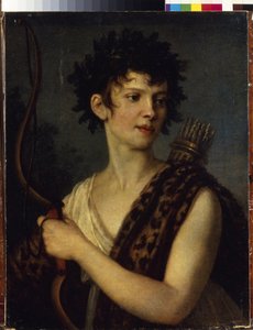 Portret van actrice en ballerina Evgenia Kolosova. Schilderij van onbekende kunstenaar door Alexander Grigoryevich Vanek