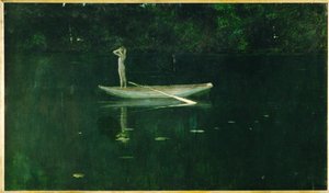 Solitude (schilderij op doek) door Alexander Harrison