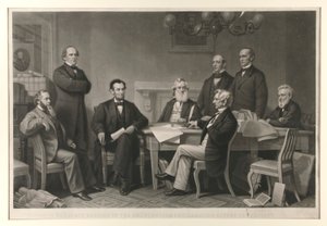 De Eerste Lezing van de Emancipatieproclamatie voor het Kabinet door Alexander Hay Ritchie