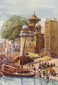 De badghats, Benares door Alexander Henry Hallam Murray