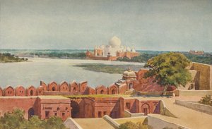De Taj vanuit het fort, Agra