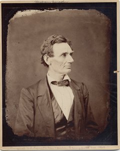 Abraham Lincoln (1809-65), 16e president van de VS, kopie naar foto door Alexander Hesler, 1860