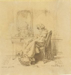 Breiende oude dame