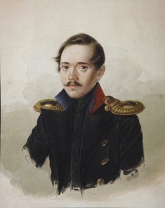 Portret van de dichter Mikhail Lermontov 1814-1841, 1839