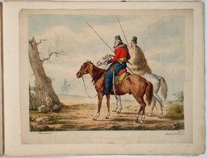 Kozakken, 1815-1819 door Alexander Ivanovich Sauerweid