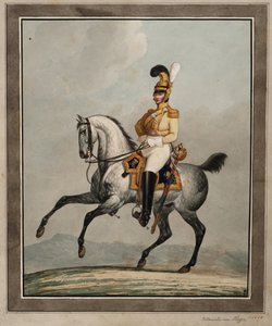 Dragonderofficier van het Koninklijk Saksische Leger door Alexander Ivanovich Sauerweid