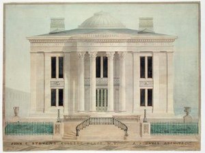 Woning van John Cox Stevens, New York City door Alexander Jackson Davis