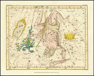 1822 - Alexander Jamieson - Corona Borealis, Hercules en Cerberus en Lyra door Alexander Jamieson