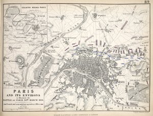 Kaart van Parijs en Omgeving, uitgegeven door William Blackwood and Sons, Edinburgh & Londen door Alexander Keith Johnston