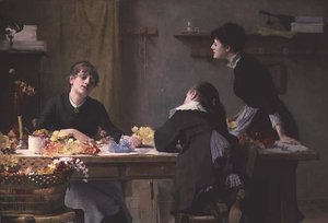 Kunstbloemenmakers door Alexander Mann