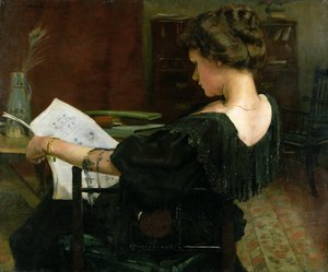 Portret van Helen Gow door Alexander Mann