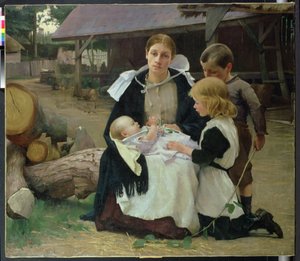 De nieuwe baby door Alexander Mann