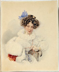 Portret van Jekaterina Pavlovna Bakunina door Alexander Pavlovich Briullov