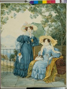 Portretten van gravin Ekaterina Artemievna Vorontsov en prinses Elena Mikhailovna Golitsyne