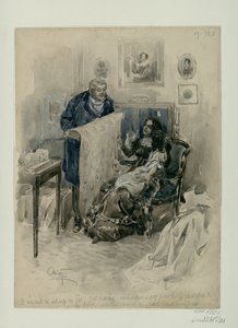 Pierre in de familie. Epiloog. Illustratie voor de roman Oorlog en Vrede van Leo Tolstoy, 1911-1912