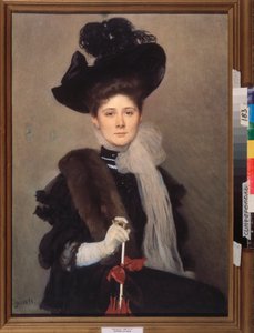 Portret van de kunstenaar Lyubov Gaush (1877-1943)