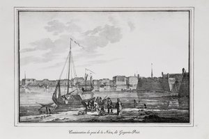 De Petrovsky kade in Sint-Petersburg, de zogenaamde Gagarinsky ruzie uit de serie Zichten van Sint-Petersburg door Alexander Pluchart