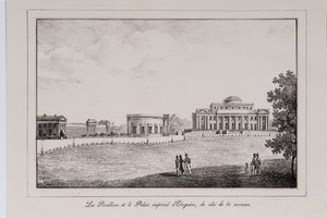 Het Yelagin-paleis in Sint-Petersburg Serie Zichten van Sint-Petersburg