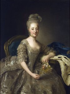 Portret van Hedwig Elisabeth Charlotte van Holstein-Gottorp door Alexander Roslin