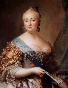 Portret van Elisabeth Petrovna (1709-1762), Keizerin van Rusland onder de naam Elisabeth I, dochter van Peter de Grote
