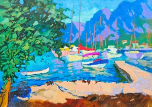 Levendige mediterrane haven door Alexander Shandor