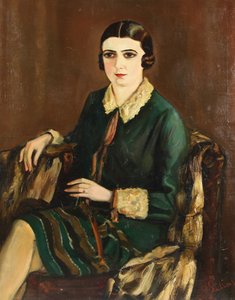 Portret van Lilya Brik 1891-1978, 1921 door Alexander Silins