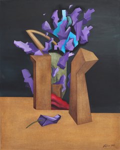 Paarse geometrische explosie