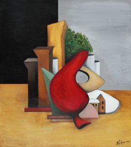 Rode geometrische stad