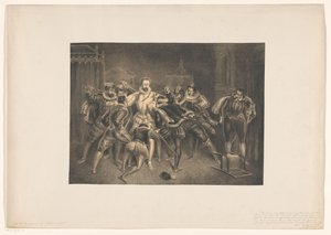 Moord op Hendrik van Guise door Alexander Ver Huell (signed by artist)
