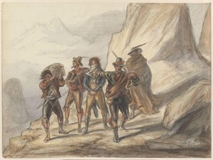 Een overval in een berglandschap