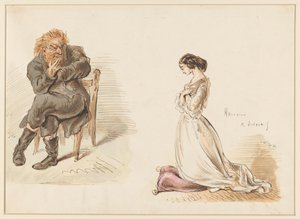 Figuurstudies van een man en een jong meisje