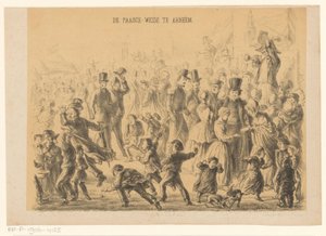 Mensen op de Paasweide te Arnhem