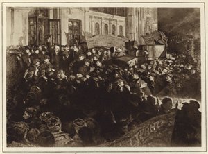 Lenins aankomst in Sint-Petersburg, Rusland door Alexander Viktorovich Moravov