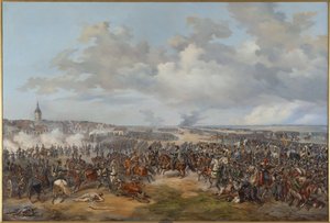 De Zweedse troepen bestormen de poort van Leipzig (Duitsland)