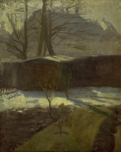 Een tuin in de winter, Helenevej. Kopenhagen door Alexander Wilde