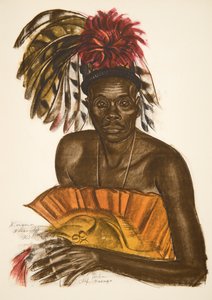 Tuba, chef Matchaga (Niangara (haut Ouelle), uit Tekeningen en Schilderijen van Afrika, uitgevoerd tijdens de Citroen Centraal Afrika expeditie, tweede missie Haardt Audouin-Dubreuil, uitgegeven Parijs, 1927
