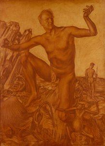 Portret van de zanger Fjodor Sjalyapin 1873-1938, 1917