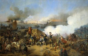 Bestorming van het Zweedse Nöteburg-fort door Russische troepen