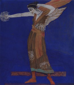 Kostuumontwerp voor het toneelstuk Famira-kifared door I. Annensky, 1916