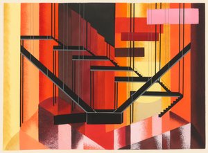 Scenisch ontwerp uit de portfolio Décors de Théâtre, 1930 door Alexandra Alexandrowna Exter