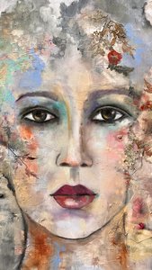 Modern bloemenportret door Alexandra Higgins