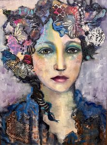 Vrouw met textuur door Alexandra Higgins