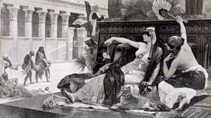 Cleopatra probeert gif op zijn onderdanen - door Cabanel