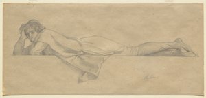 Studie voor "Le Poete Florentin", ca. 1853