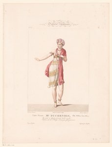 Portret van mevrouw Duchenois in de rol van Alzire door Alexandre Chaponnier