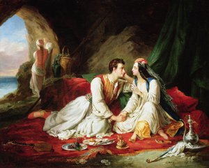 Byron als Don Juan, met Haidee